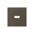 ZS55. Cover for HDMI insert 55x55 mm - Mocha by Zennio
