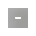 ZS55. Cover for HDMI insert 55x55 mm - Silver by Zennio