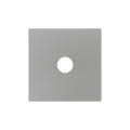 ZS55. Cover for jack 3.5mm insert 55x55 mm - Silver by Zennio