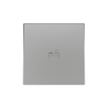 ZS55. Single switch cover 55x55 mm - Silver - Custom. Minimun 100 units per design. by Zennio