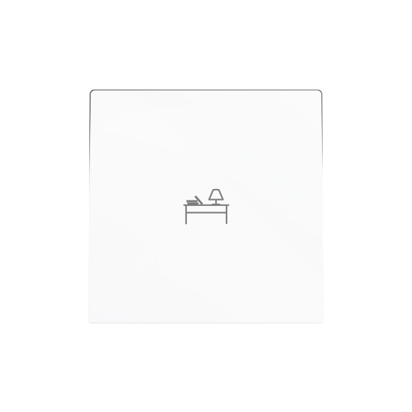 ZS55. Single switch cover 55x55 mm - Matt white - Custom. Minimun 100 units per design. by Zennio