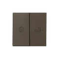 ZS55. Double switch cover 55x55 mm - Mocha - Custom. Minimun 100 units per design. by Zennio