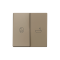ZS55. Double switch cover 55x55 mm - Champagne - Custom. Minimun 100 units per design. by Zennio