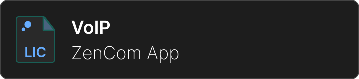 ZenCom app License - 1 per home building and accountReception of video calls from GetFace IP video intercom. Valid for 5 years. by Zennio