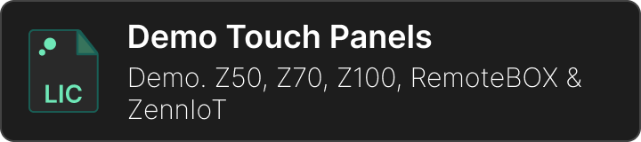 Demo License for Z50, Z70, Z100 & RemoteBOX. Full functionality (2 months duration) by Zennio