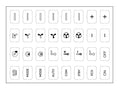 Icon Set Sheet - Set C - White - 32 Icons – Eelectron