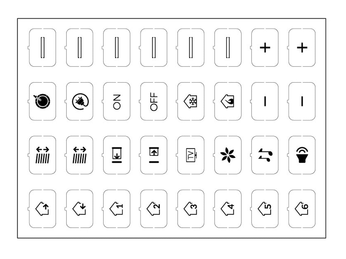Icon Set Sheet - Set D - White - 32 Icons – Eelectron