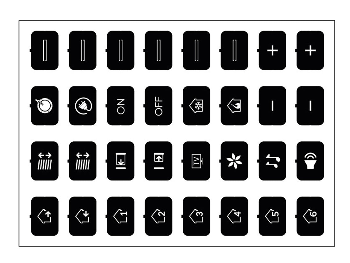 Icon Set Sheet - Set D - Black - 32 Icons – Eelectron