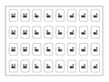 Icon Set Sheet - Set E - White - 32 Icons – Eelectron