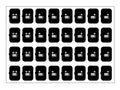 Icon Set Sheet - Set E - Black - 32 Icons – Eelectron
