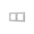 ZS55. 2-gang Frame - Silver by Zennio