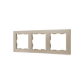 ZS55. 3-gang Frame - Champagne by Zennio