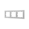 ZS55. 3-gang Frame - Silver by Zennio