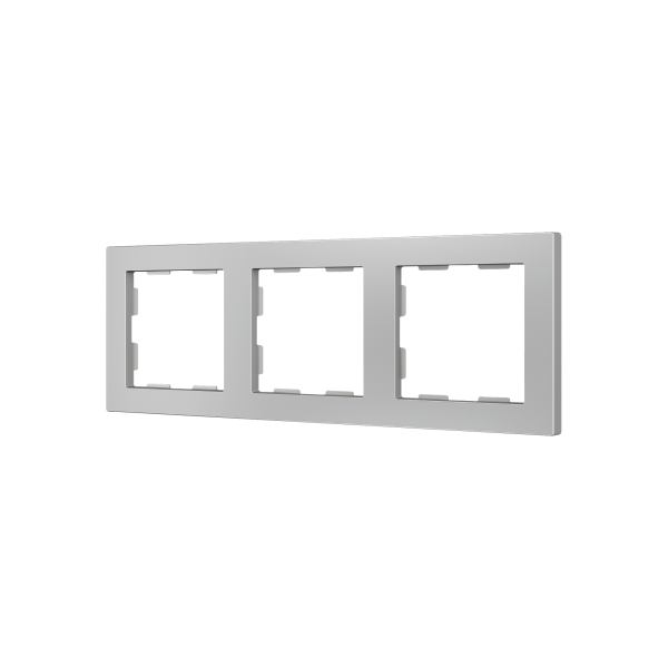 ZS55. 3-gang Frame - Silver by Zennio