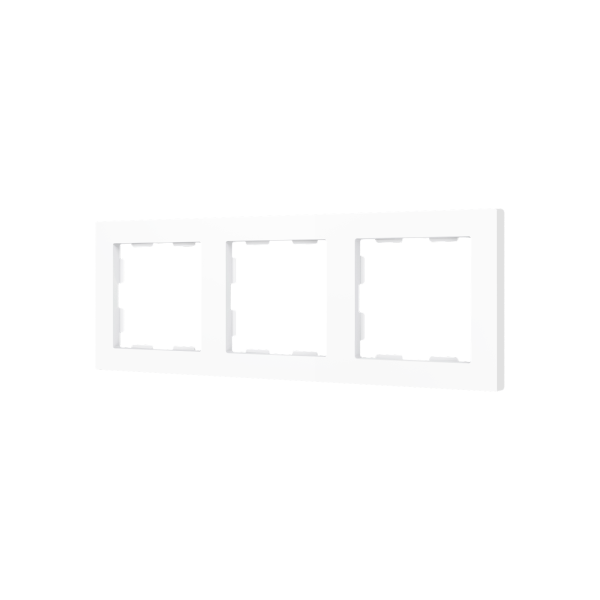 ZS55. 3-gang Frame - Matt white by Zennio