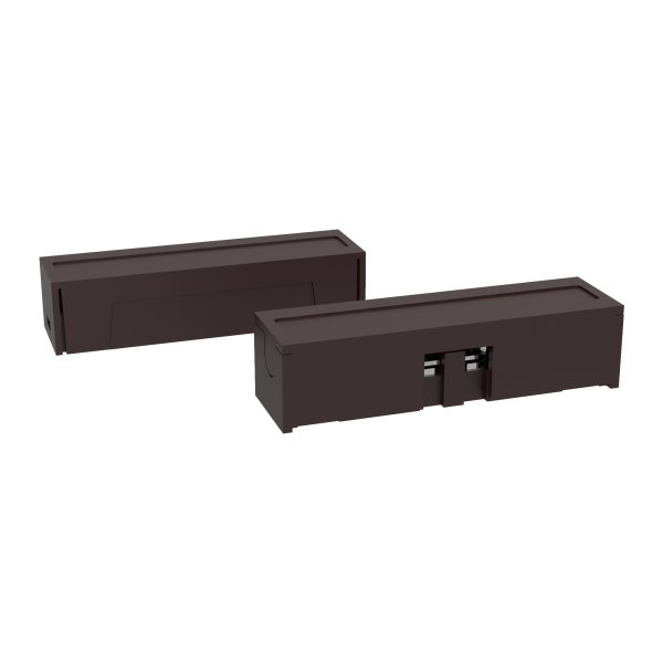 Magnetic contact for surface installation in door or window. Large - brown by Zennio