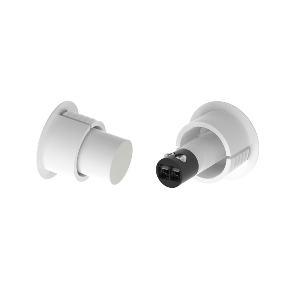 Magnetic contact for flush mounting in iron/steel (metallic) door or window - white by Zennio