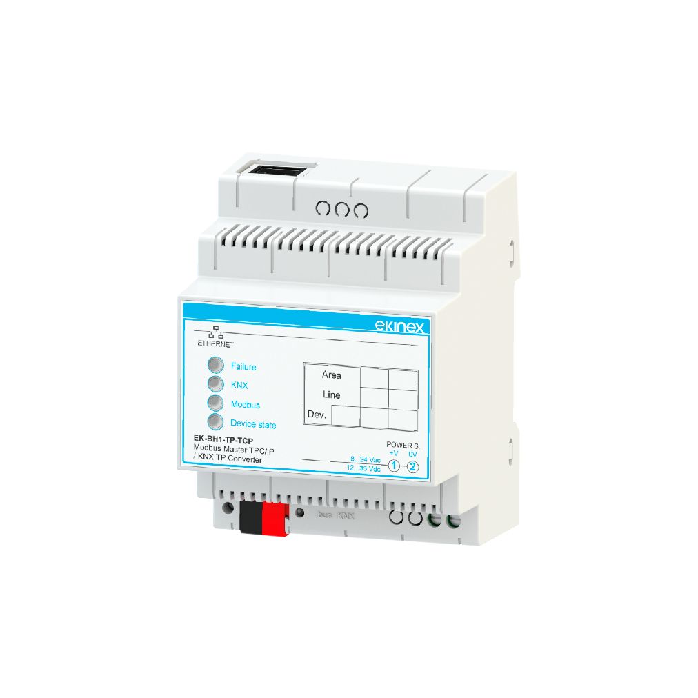Gateway Modbus TCP/IP master - KNX - Ekinex