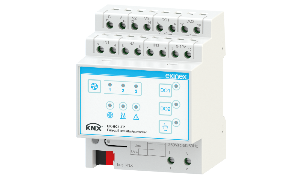 Fancoil controller 3 speed and 0-10V - Ekinex