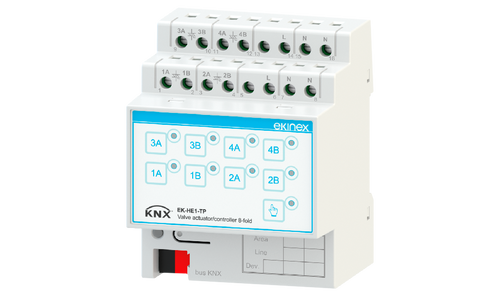 Actuator / controller 8-fold for electrothermal valve drives - Ekinex
