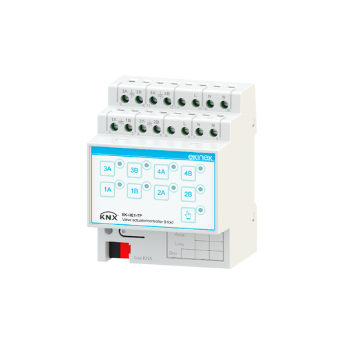 Actuator / controller 8-fold for electrothermal valve drives - Ekinex