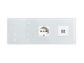 9025 Custom Bedside Panel Plate - 2 Sockets - Left White – Eelectron