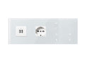 9025 Custom Bedside Panel Plate - 2 Sockets - Right White – Eelectron