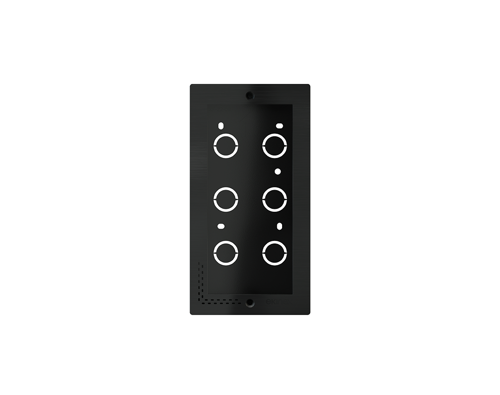 Flush mounting frame (120x230 mm) Metal | Black - Ekinex