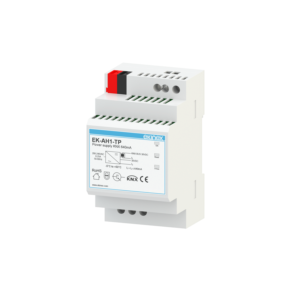 KNX bus power supply 640 mA with 30 Vdc auxiliary output - Ekinex
