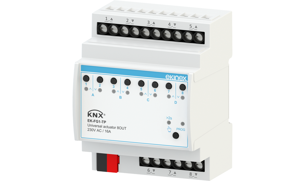 ÆVO Series Universal Actuator with 8 KNX outputs - Ekinex