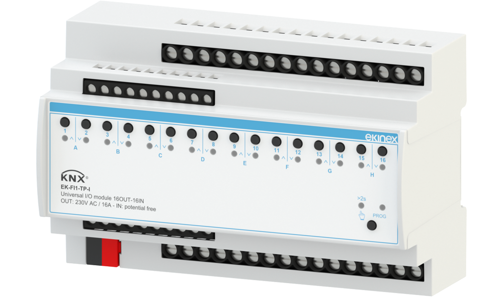 ÆVO Series Universal I/O Module with 16 outputs and 16 inputs - Ekinex
