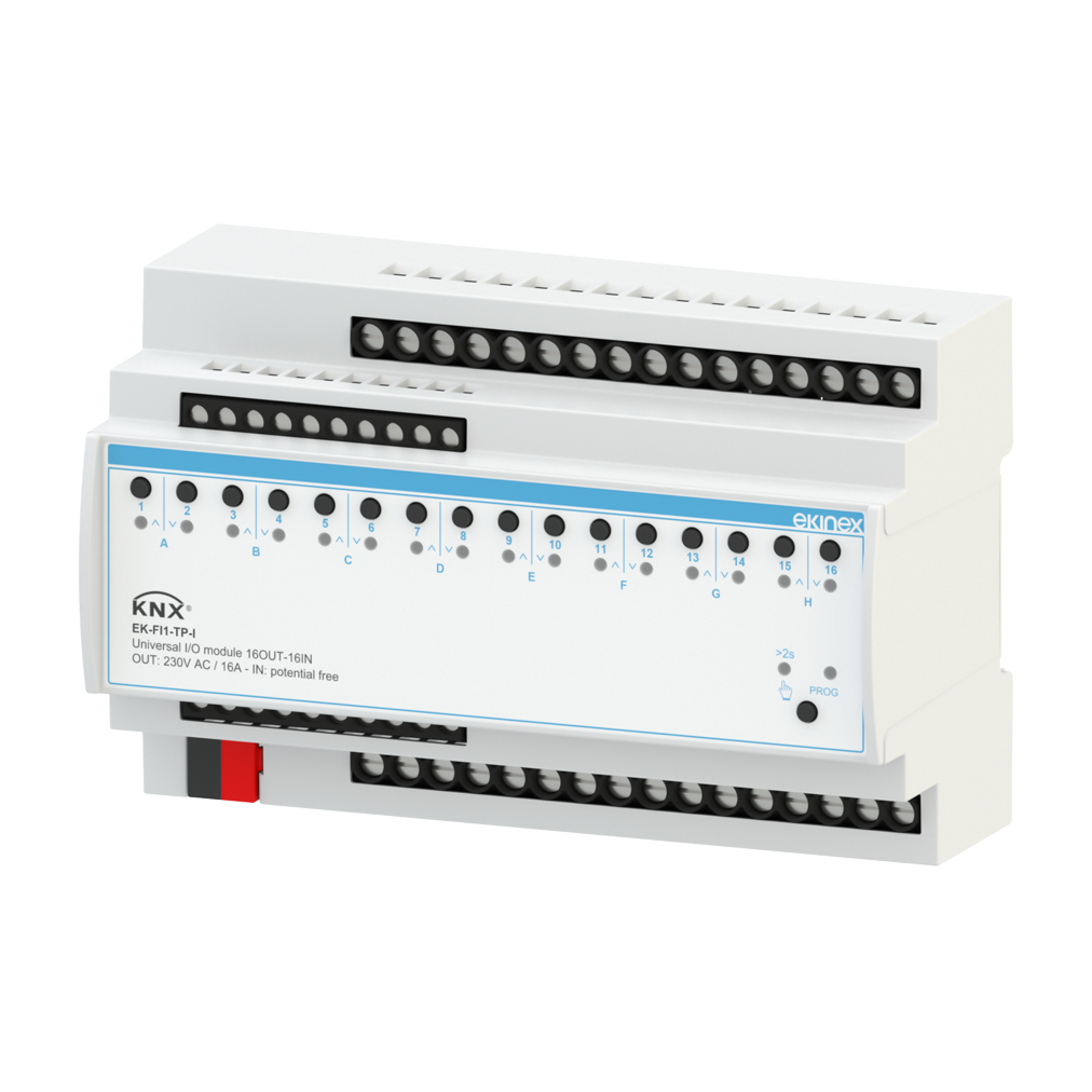 ÆVO Series Universal I/O Module with 16 outputs and 16 inputs - Ekinex