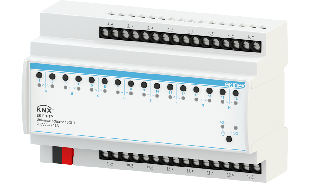 ÆVO Series Universal Actuator with 16 KNX outputs - Ekinex