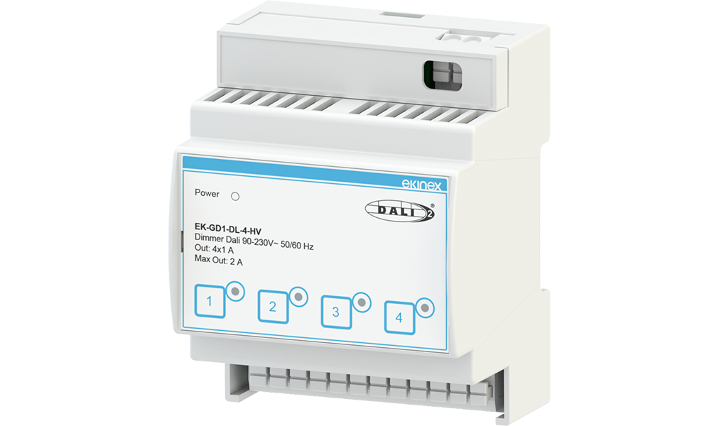 DALI Dimmer 90-230V~ 50/60Hz 4-channels - Ekinex