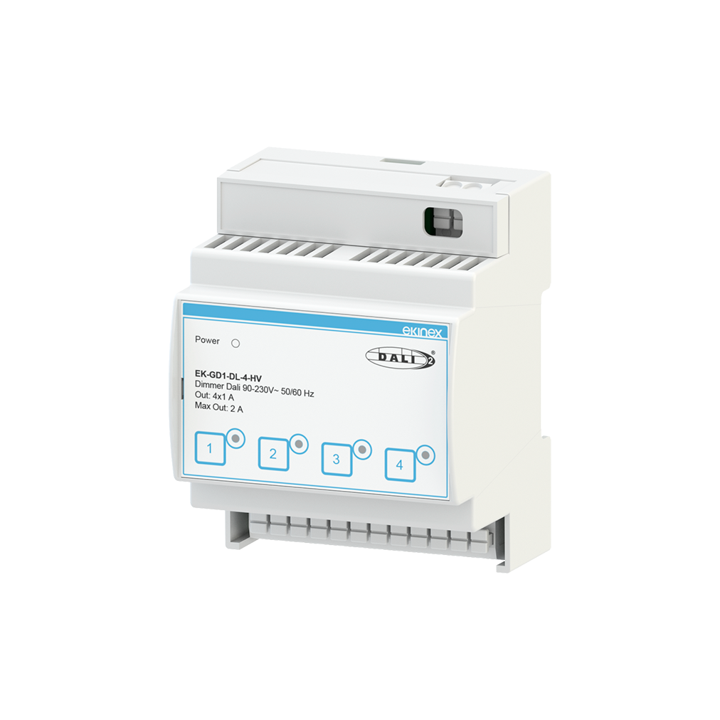 DALI Dimmer 90-230V~ 50/60Hz 4-channels - Ekinex