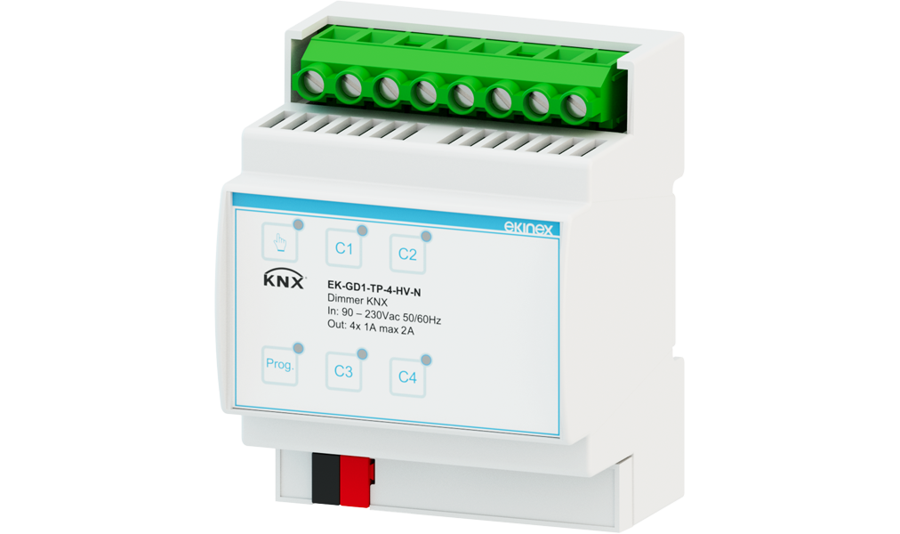 KNX Dimmer 90-230V~50/60Hz 4 canali - Ekinex