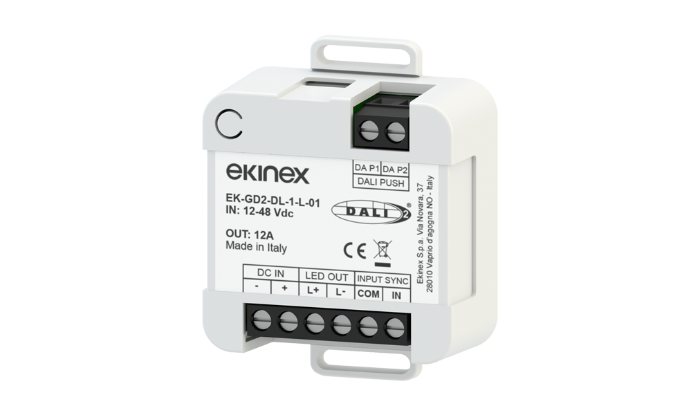 DALI-2 dimmer 12/48 Vdc 1 channel - Ekinex