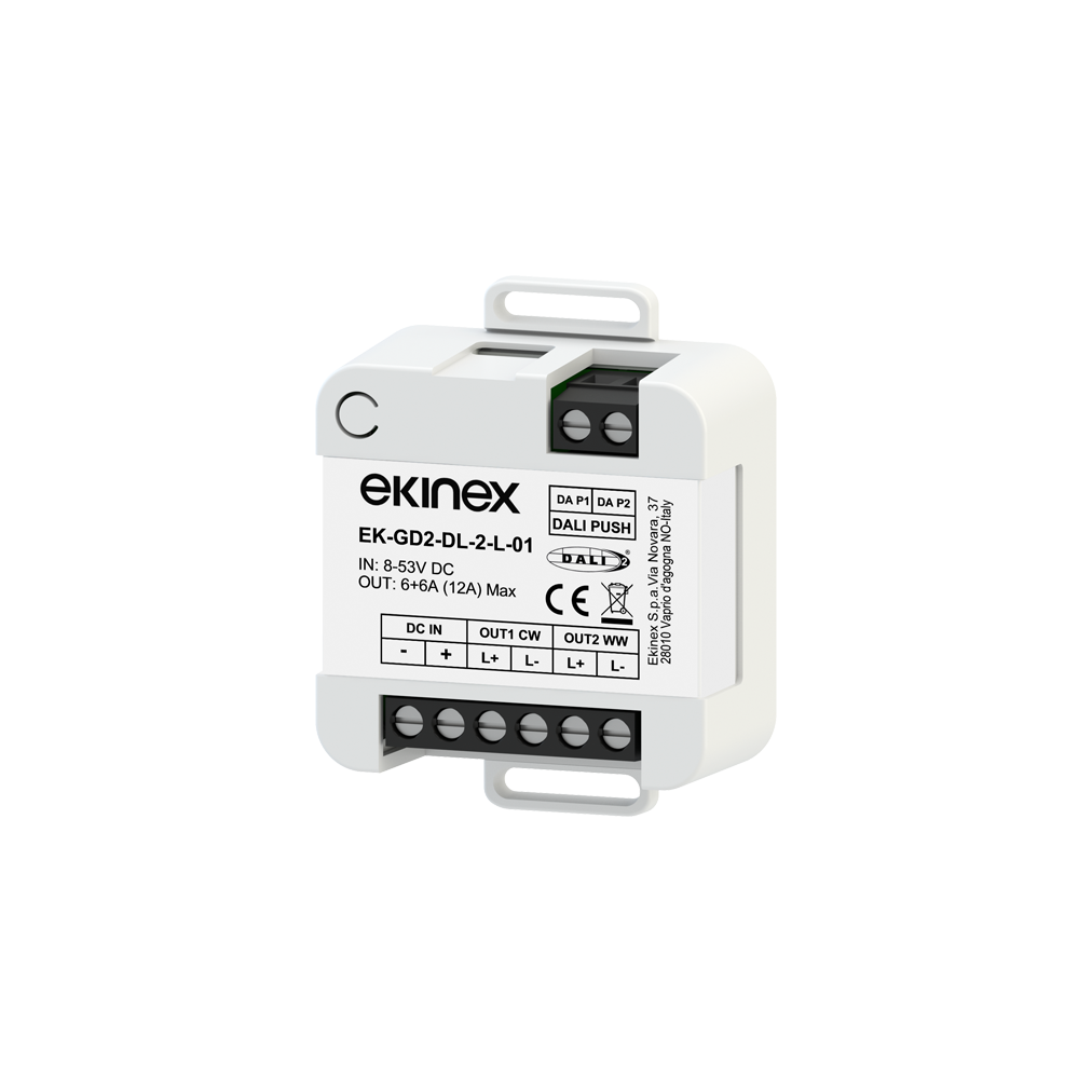 DALI-2 dimmer 12/48 Vdc 2 channels - Ekinex