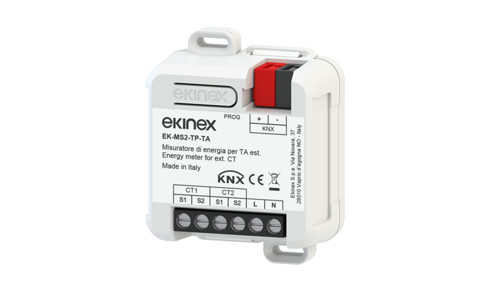 KNX single-phase secondary electricity meter for ext. TAs - Ekinex