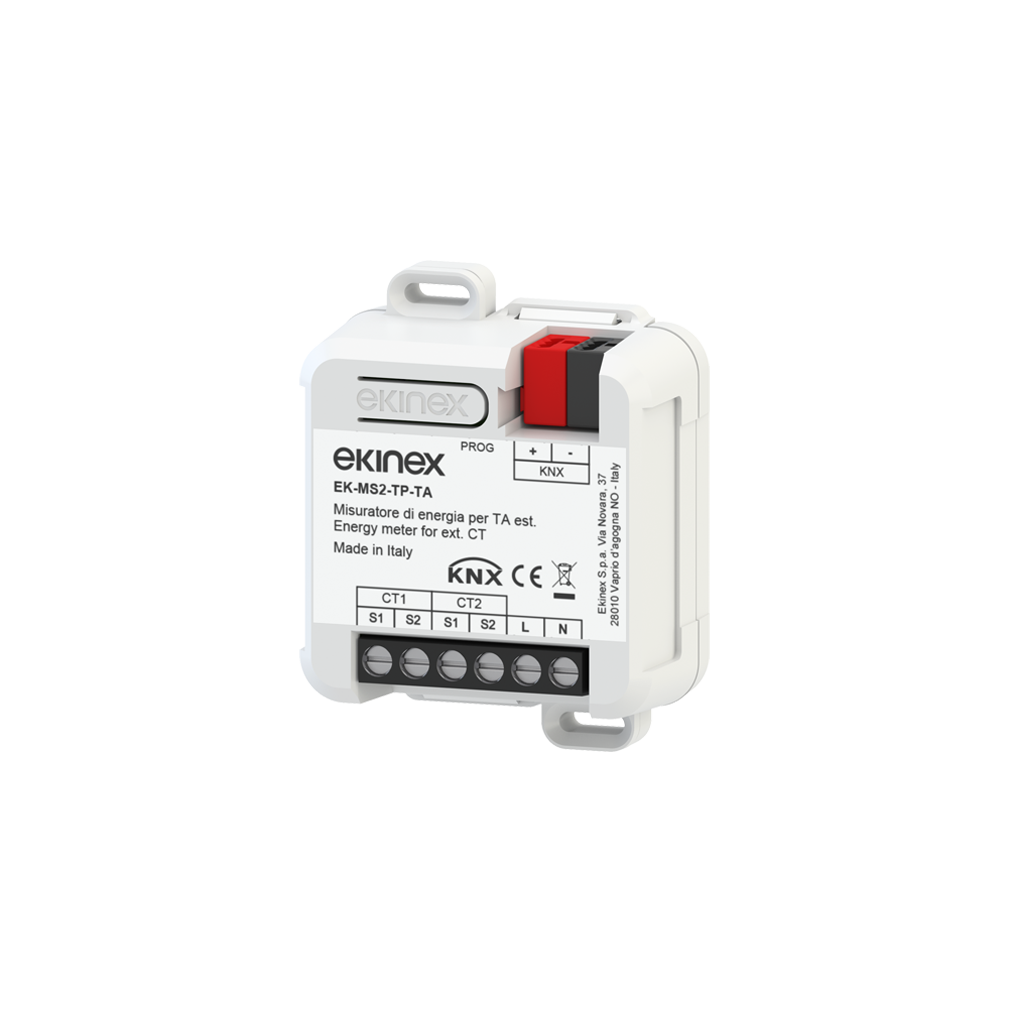 KNX single-phase secondary electricity meter for ext. TAs - Ekinex
