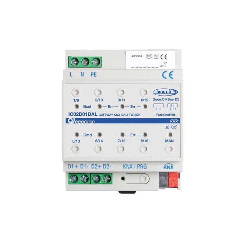 KNX DALI Gateway - 2 Channels - Tunable White Dt6, Dt8 – Eelectron