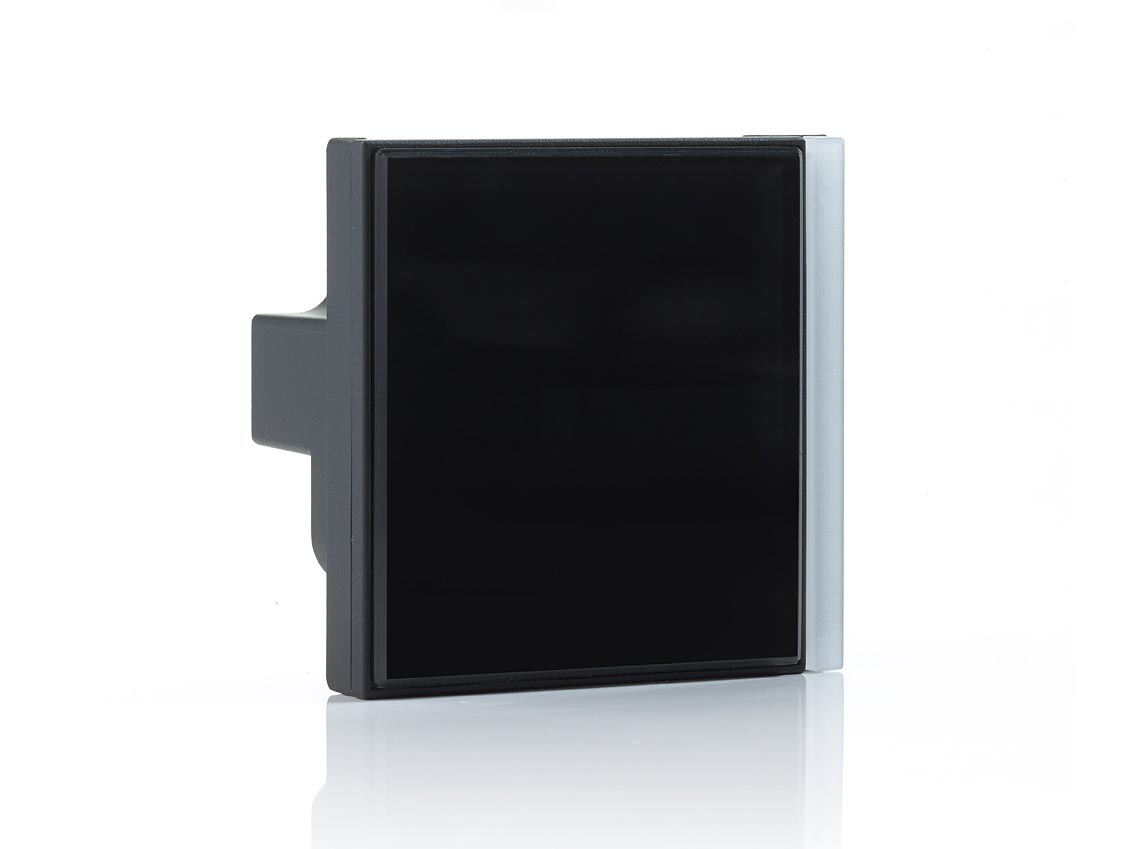 KNX Switch 4 Channels + Thermostat 55X55Mm - Plastic Black – Eelectron