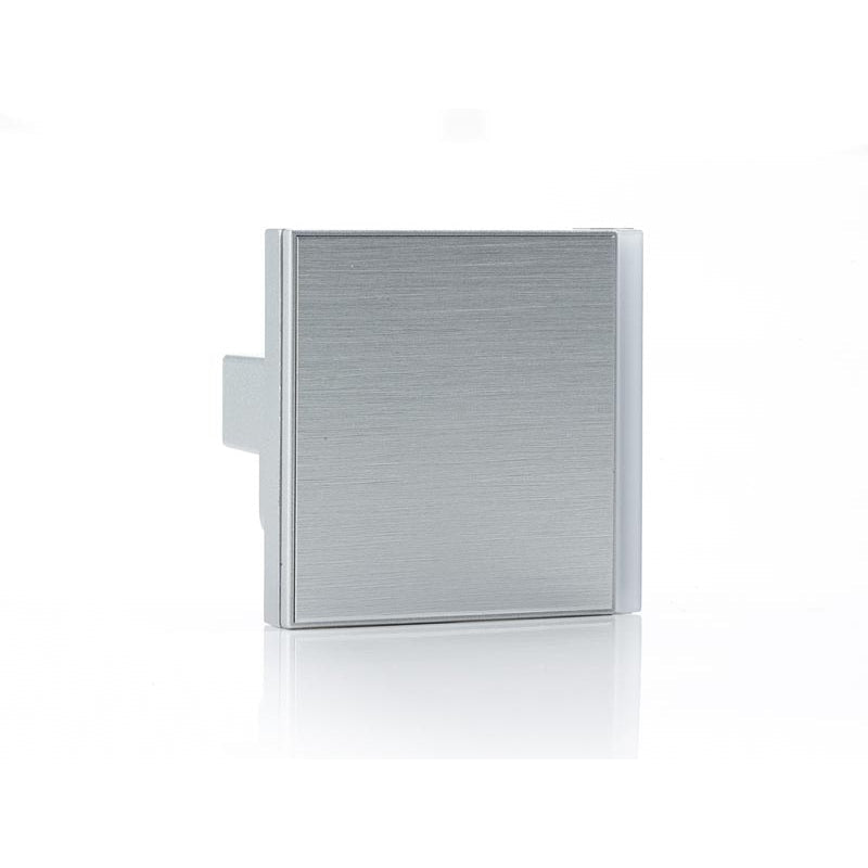 KNX Switch 4 Channels + Thermostat 55X55Mm - Brushed Aluminium – Eelectron