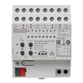 KNX blinds actuator, 4-gang AC 110-230 V, 2-gang DC 12-48 V, rail mounting device, 4 rail units