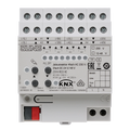 KNX blinds actuator, 4-gang AC 110-230 V, 2-gang DC 12-48 V, rail mounting device, 4 rail units