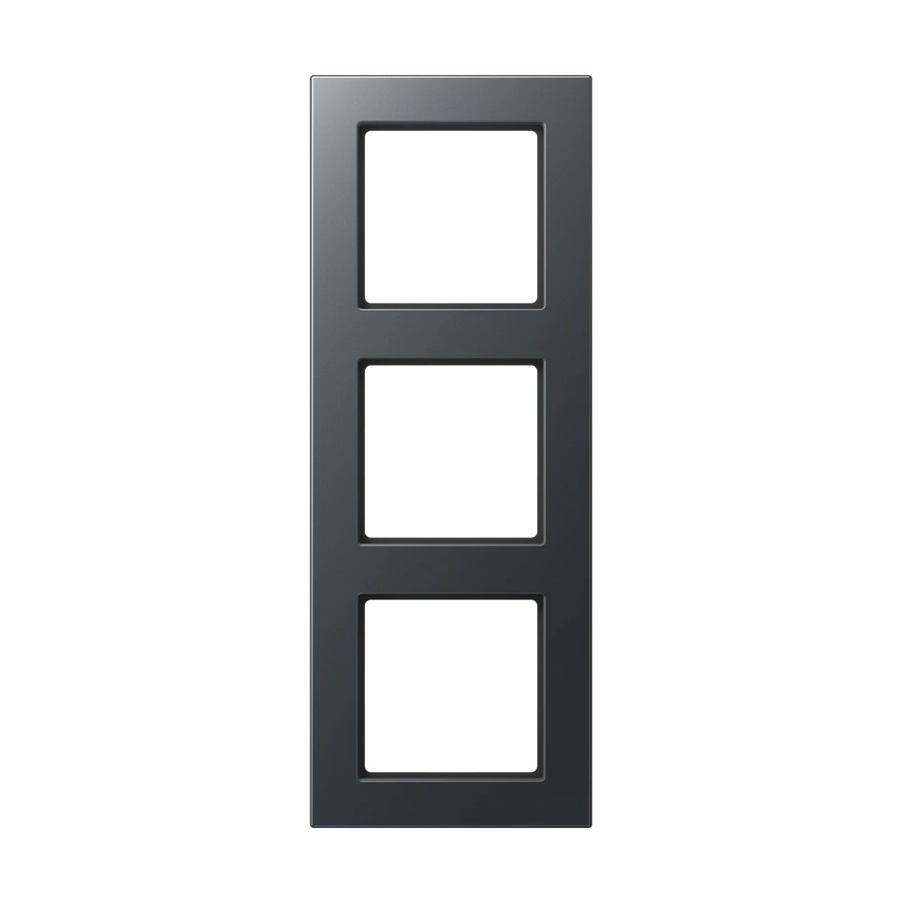 JUNG A 550 frame, 3-gang, matt anthracite