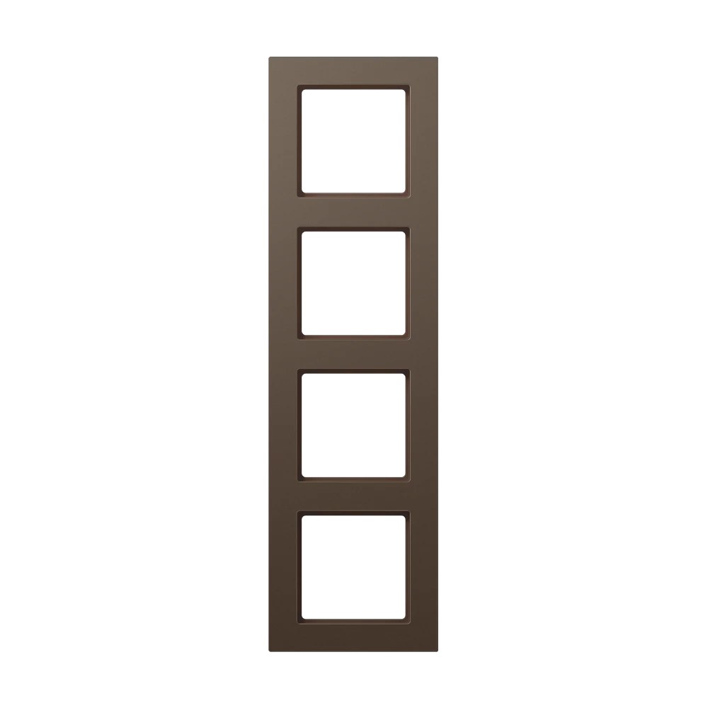 JUNG A 550 frame, 4-gang, mocha