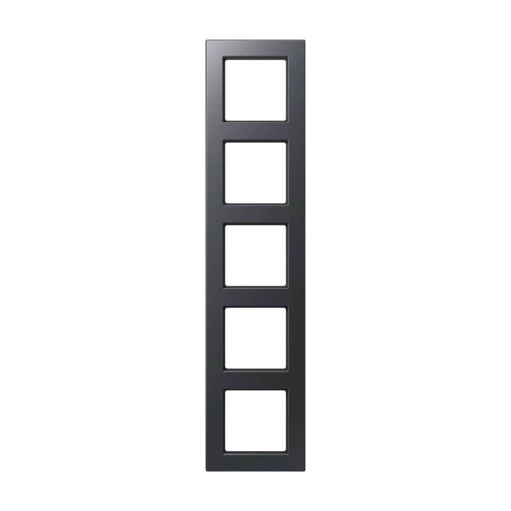 JUNG A 550 frame, 5-gang, matt anthracite