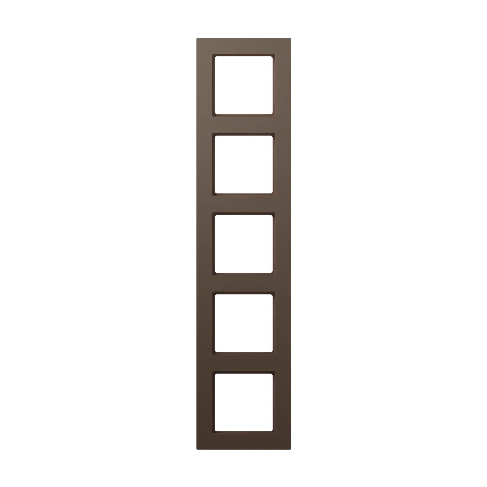 JUNG A 550 frame, 5-gang, mocha