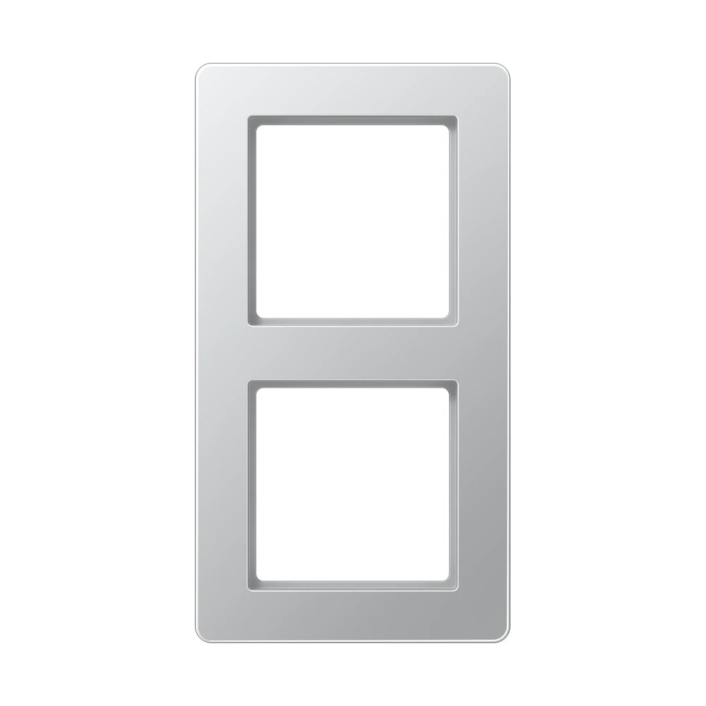 JUNG A FLOW frame, 2-gang, aluminium